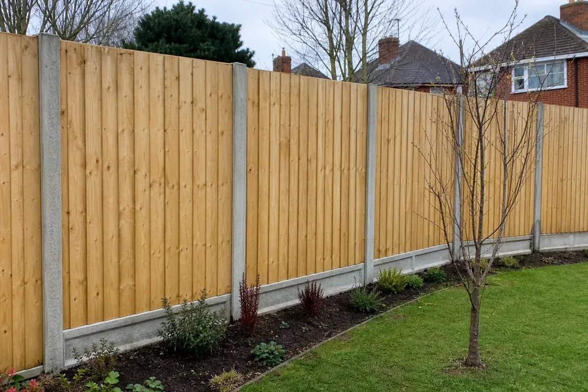 Closeboard wooden fencing installed in Burnley