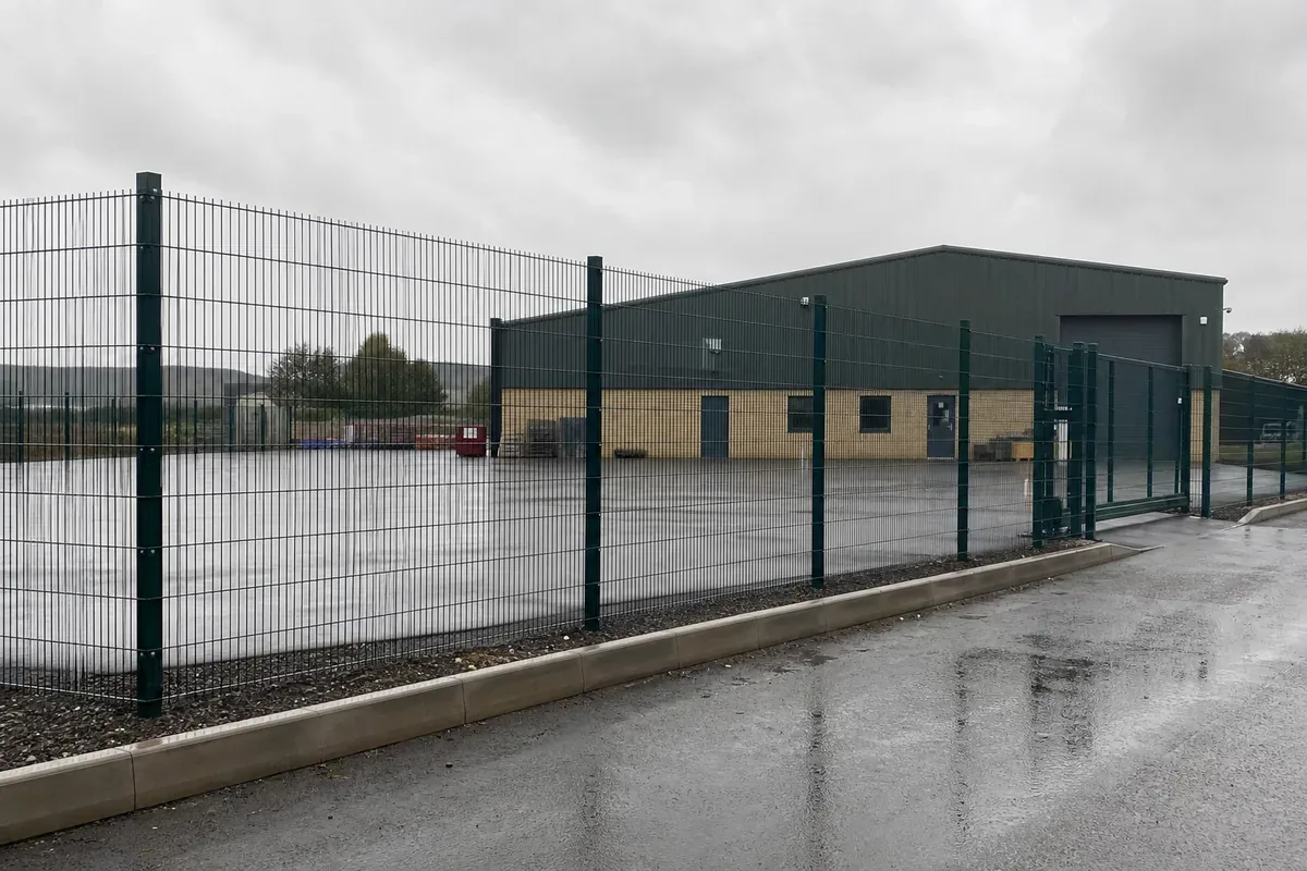 Commercial fencing installed at a Burnley business premises
