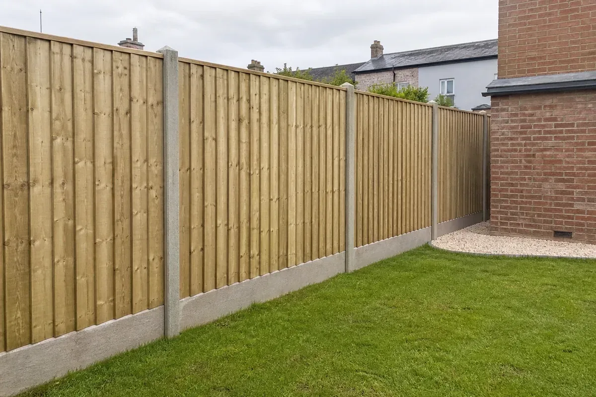 Garden fencing at a Burnley residential property